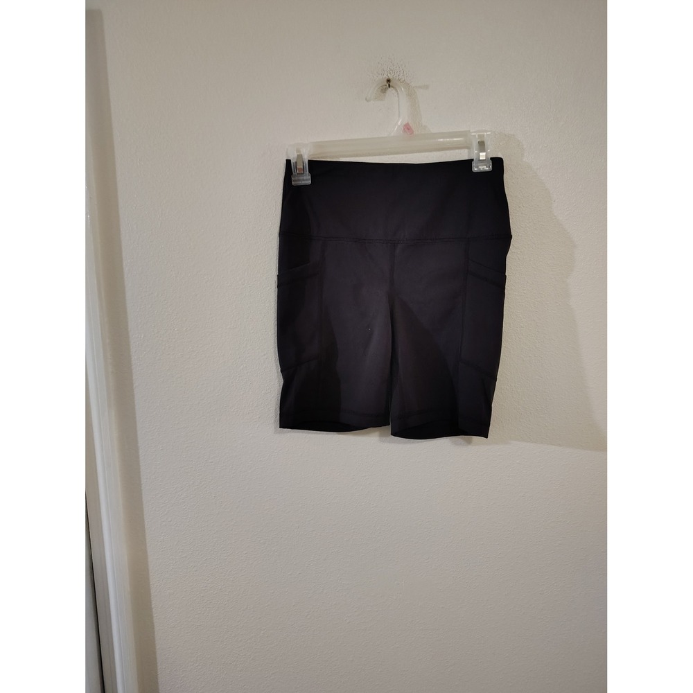 Members Mark Everyday Bike Shorts Black High‎ Waisted Athletic Pockets Small